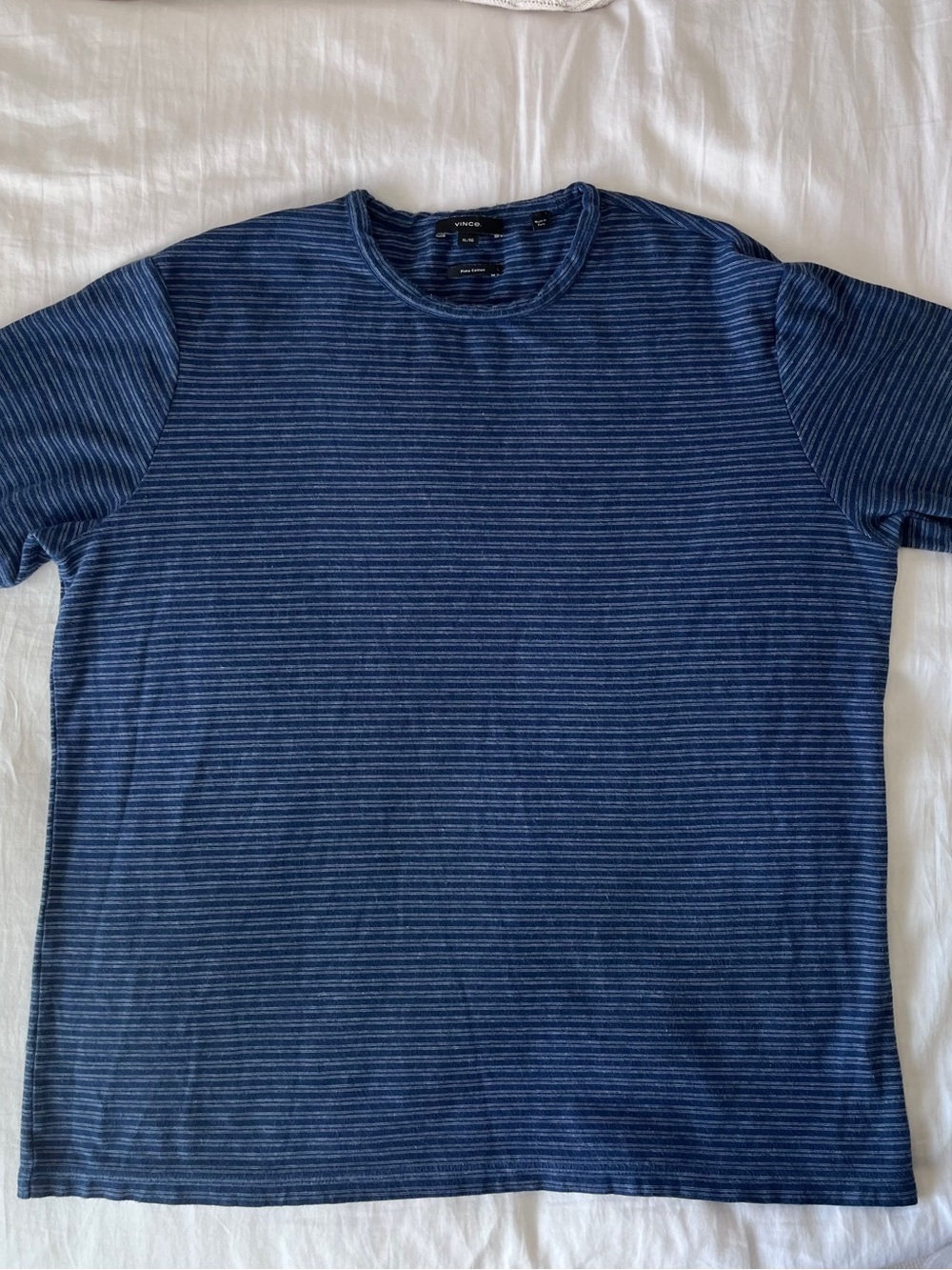 Vince Striped Cotton Crewneck Shirt